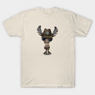 Cute Baby Moose Sheriff T-Shirt